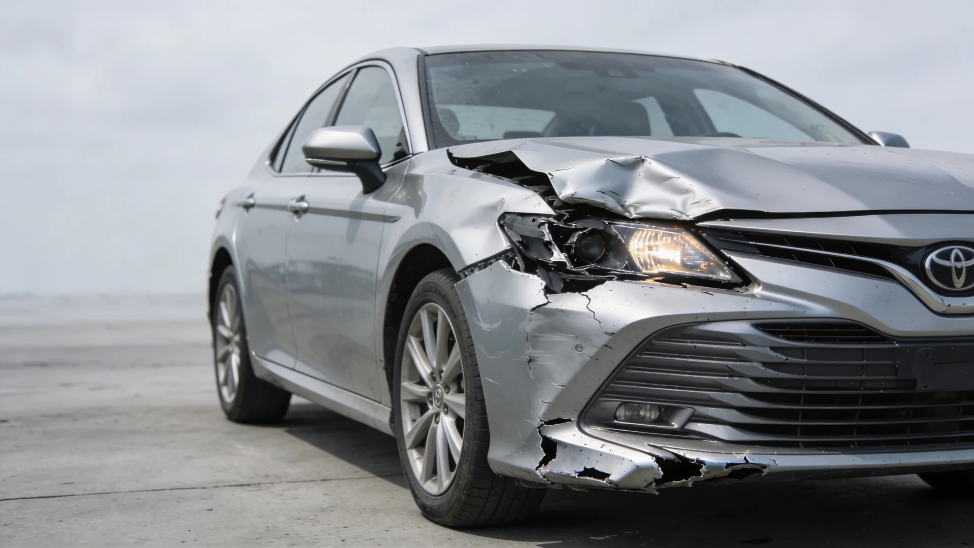 Close-up of minor dent suitable for paintless dent removal